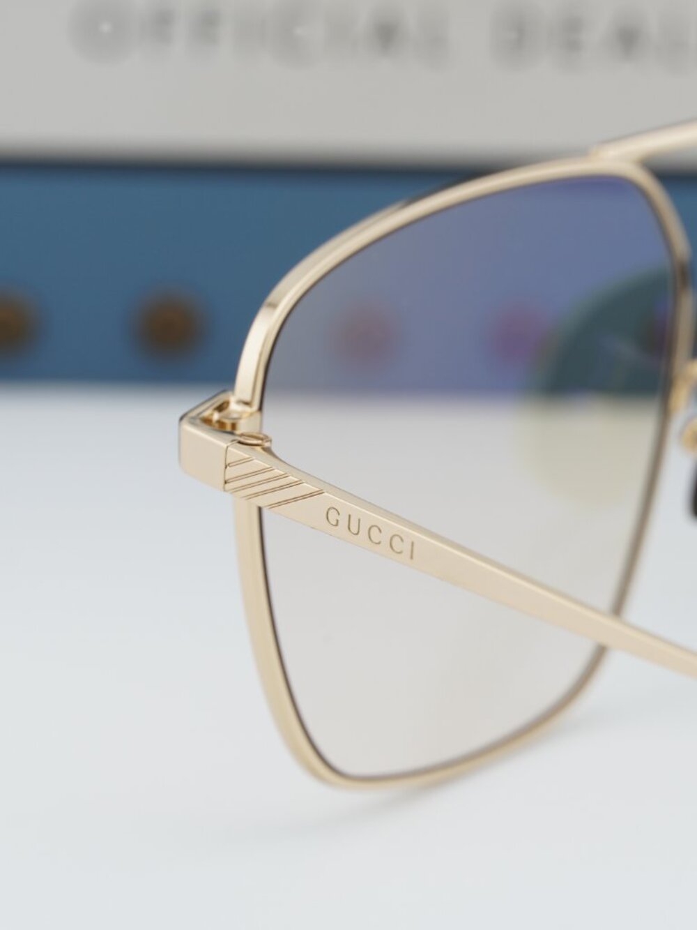 Gucci GG0743S 006 Men Aviator Sunglasses - Gold / Yellow Photochromic - Picture 9 of 11